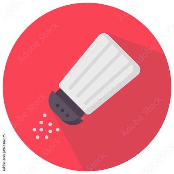 Obraz salt round flat vector icon