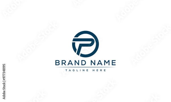 Obraz Logo design letter P . Elegant modern. Vector template.
