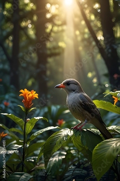 Fototapeta red winged blackbird