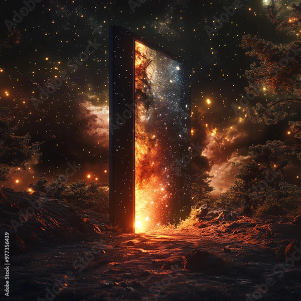 Fototapeta Gateway to Another Universe: Epic Rap Album Cover in 8K Resolution