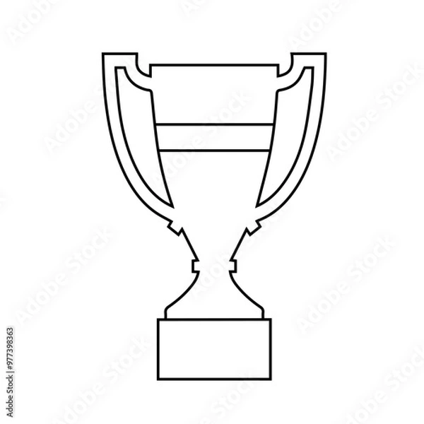 Fototapeta 
cup black outline on transparent background