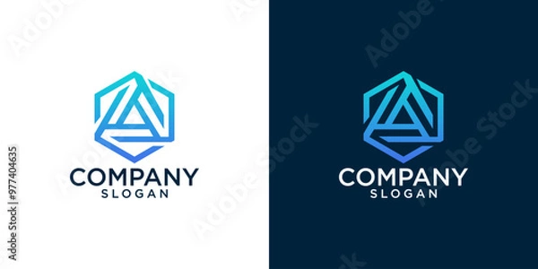 Fototapeta letter a simple abstract monogram logo design vector	