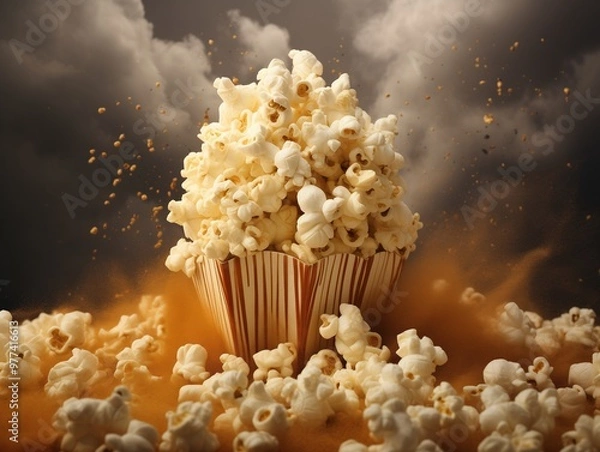 Obraz Popcorn Background for Banner or Poster.