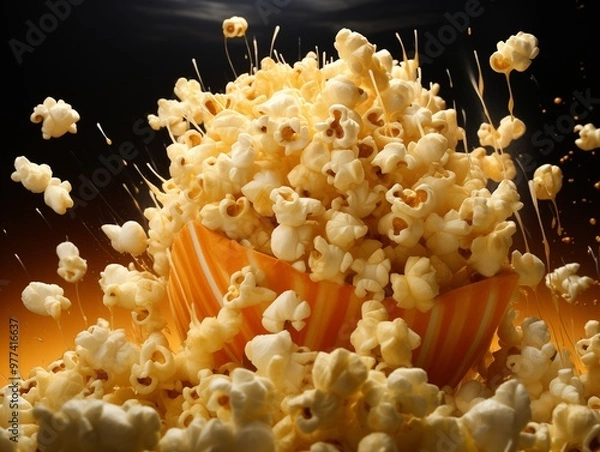 Obraz Popcorn Background for Banner or Poster.