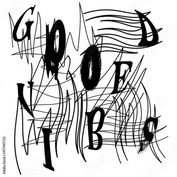Obraz color writing font alphabet pattern  design background texture print