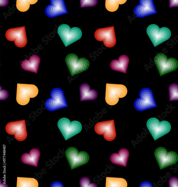 Fototapeta full color heart pattern design background texture print