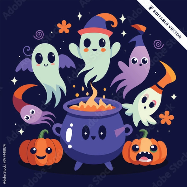 Obraz Halloween concept illustration design 