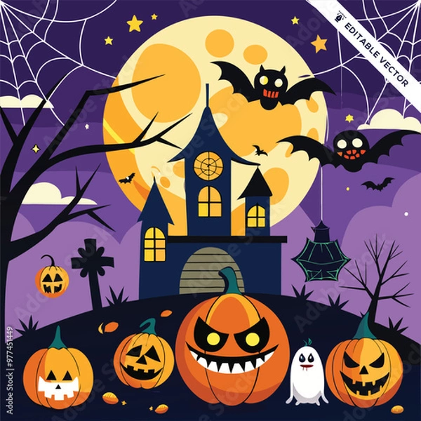 Obraz Halloween concept illustration design 