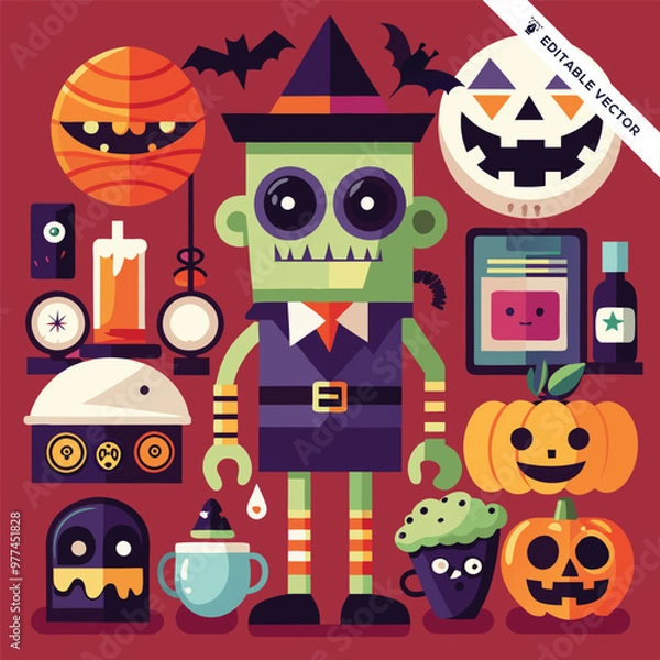 Obraz Halloween concept illustration design 
