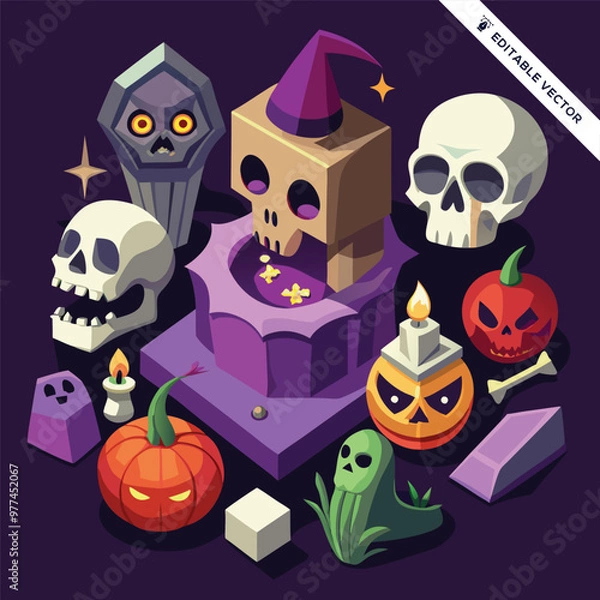 Obraz Halloween concept illustration design 