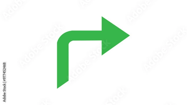 Fototapeta right turn arrow icon