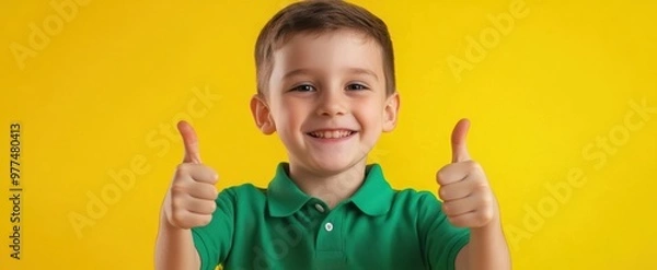 Obraz The Happy Child with Thumbs-Up