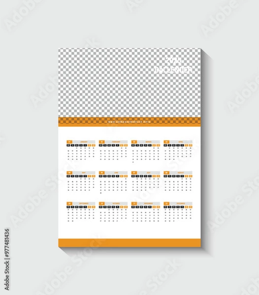Obraz Wall calendar template 2025