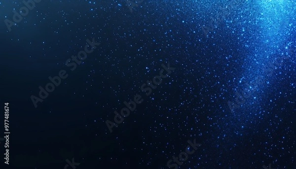Fototapeta Abstract Blue Glitter Background with Sparse Distribution