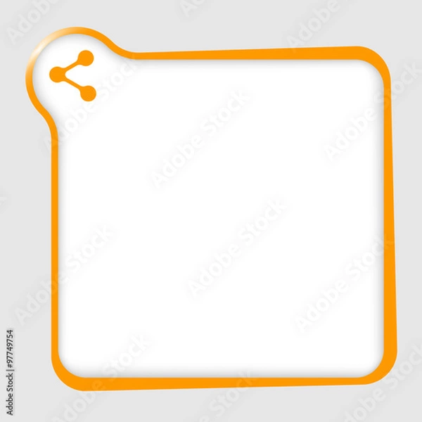 Obraz orange text box for any text with share icon