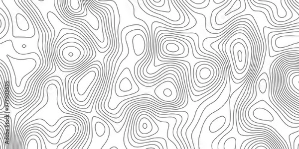 Fototapeta Topographic contour map. Vector cartography illustration. Map in Contour Line Light topographic topo contour. Illustrations of maps Abstract Geometric.