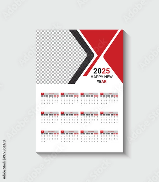 Obraz Wall calendar template 2025
