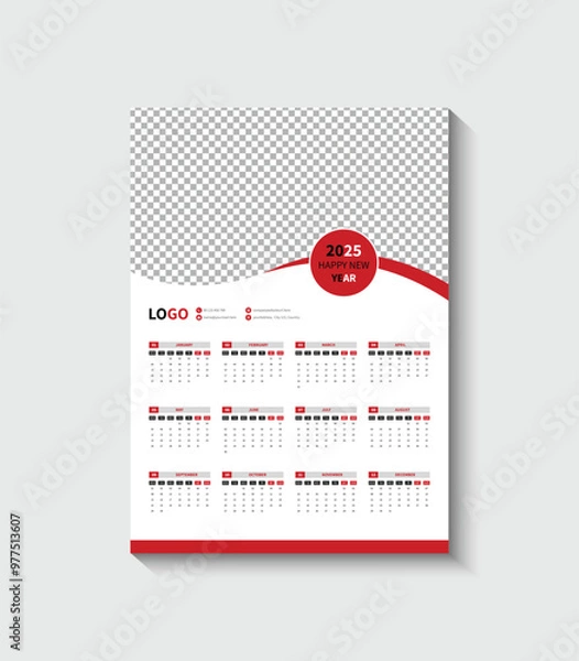 Obraz 2025 wall calendar 