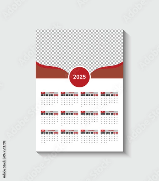 Obraz 2025 wall calendar 