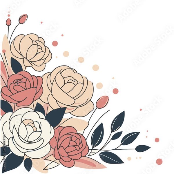 Fototapeta background with roses