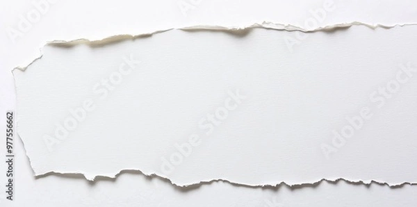 Obraz An illustration of torn ripped paper edges isolated on a transparent or white background, an element for creative design