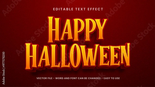 Fototapeta Editable text effect with halloween 3D style