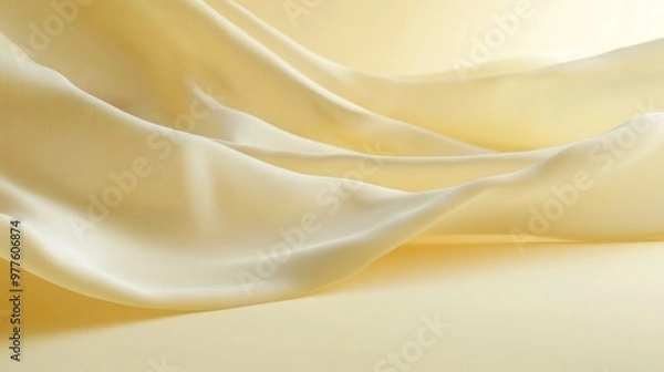 Fototapeta A soft yellow smooth background featuring light tones and a seamless finish, creating a calming and sophisticated visual.