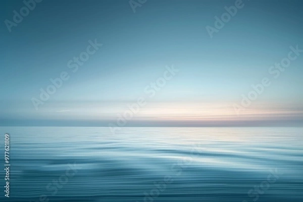 Fototapeta A calming blue canvas showcases a soothing gradient of soft tones, inducing feelings of stillness and peacefulness in