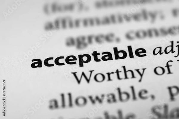 Obraz Acceptable