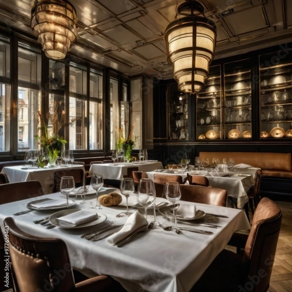 Obraz restaurant table in restaurant