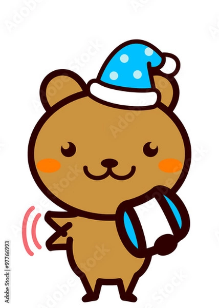 Obraz おやすみをする動物シリーズ