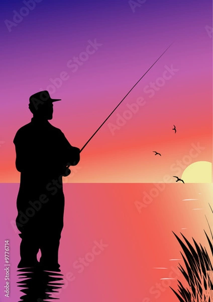 Obraz vector illustration "fishing"