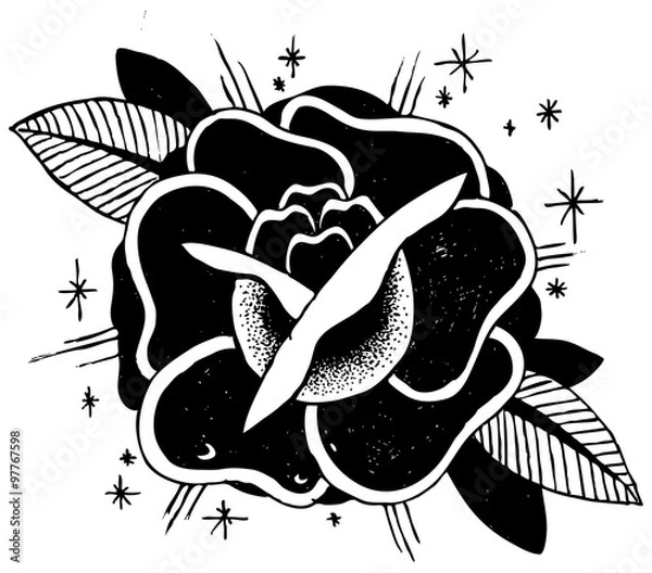 Obraz Roses Tattoo Sketch