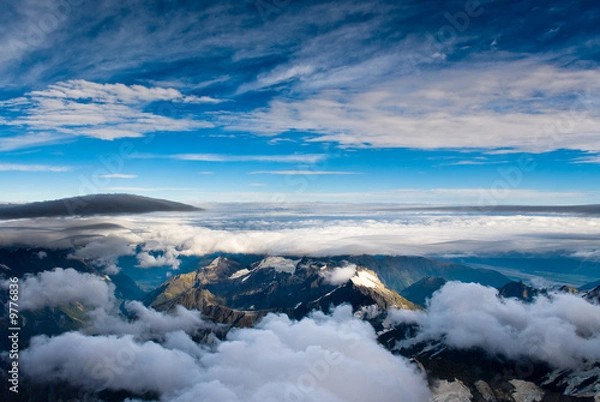 Obraz aerial view of mt. cook national park, new zealand