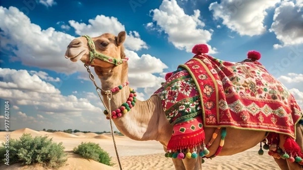 Obraz camel in the desert