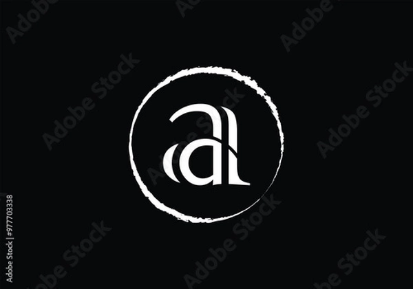 Fototapeta Letter A logo initial design template