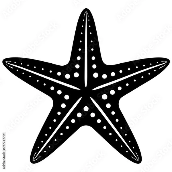 Obraz starfish silhouette icon