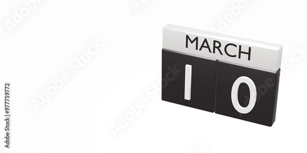 Obraz Calendar, timeline, time, concept, idea, management, background. 3d render.