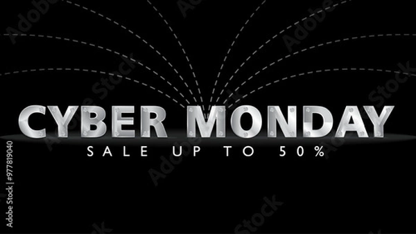 Obraz Cyber Monday Banner. Promotion sale at poster and Social Media