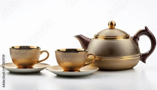 Obraz Gold Tea Set