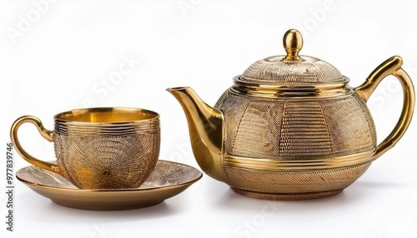 Obraz Ornate Gold Tea Set