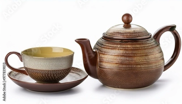 Obraz Rustic Brown Tea Set