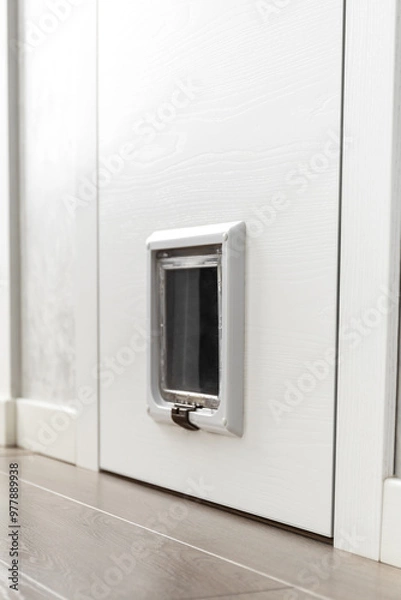 Obraz Door for pets in the interior of the apartment, house.