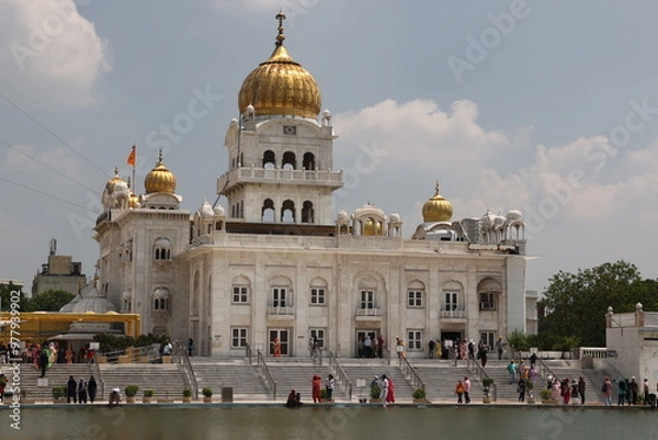 Obraz Gurudwara Bangla Sahib Sikh temple in india