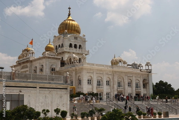Obraz Gurudwara Bangla Sahib Sikh temple in india