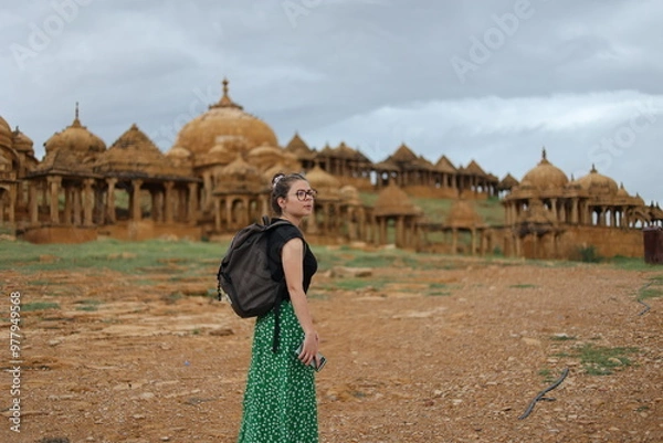 Obraz Cénotaphe Bada Bagh in Jaisalmer, India