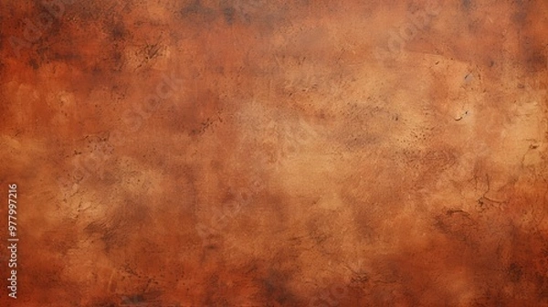 Obraz Gritty and worn, grunge saturated terracotta color textured abstract background with distressed weathered effect, aged feel reminiscent of concrete walls.