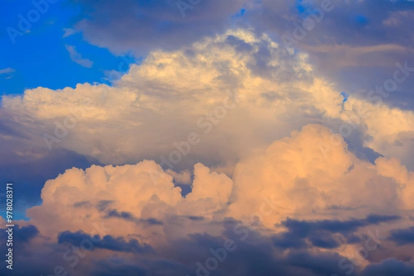 Obraz Clouds at sunset in Oklahoma City, OK, USA