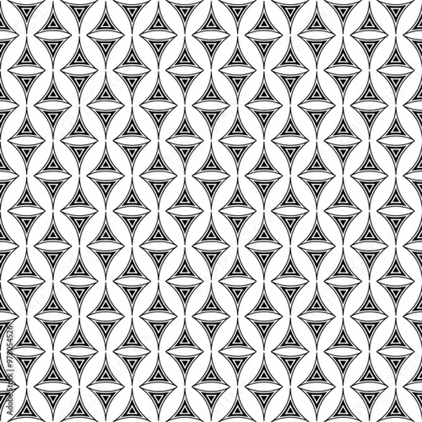 Fototapeta Bold nested curved triangles vector pattern design