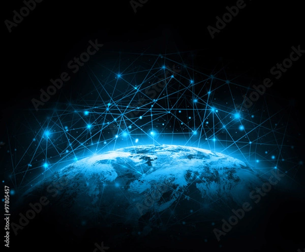 Obraz Best Internet Concept of global business from concepts series. Elements of this image furnished by NASA